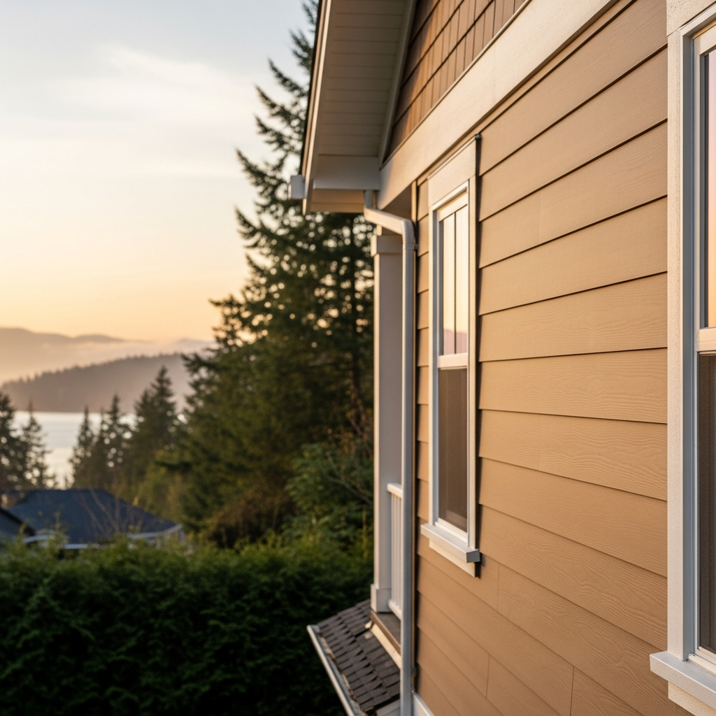 Close up of James Hardie ColorPlus siding